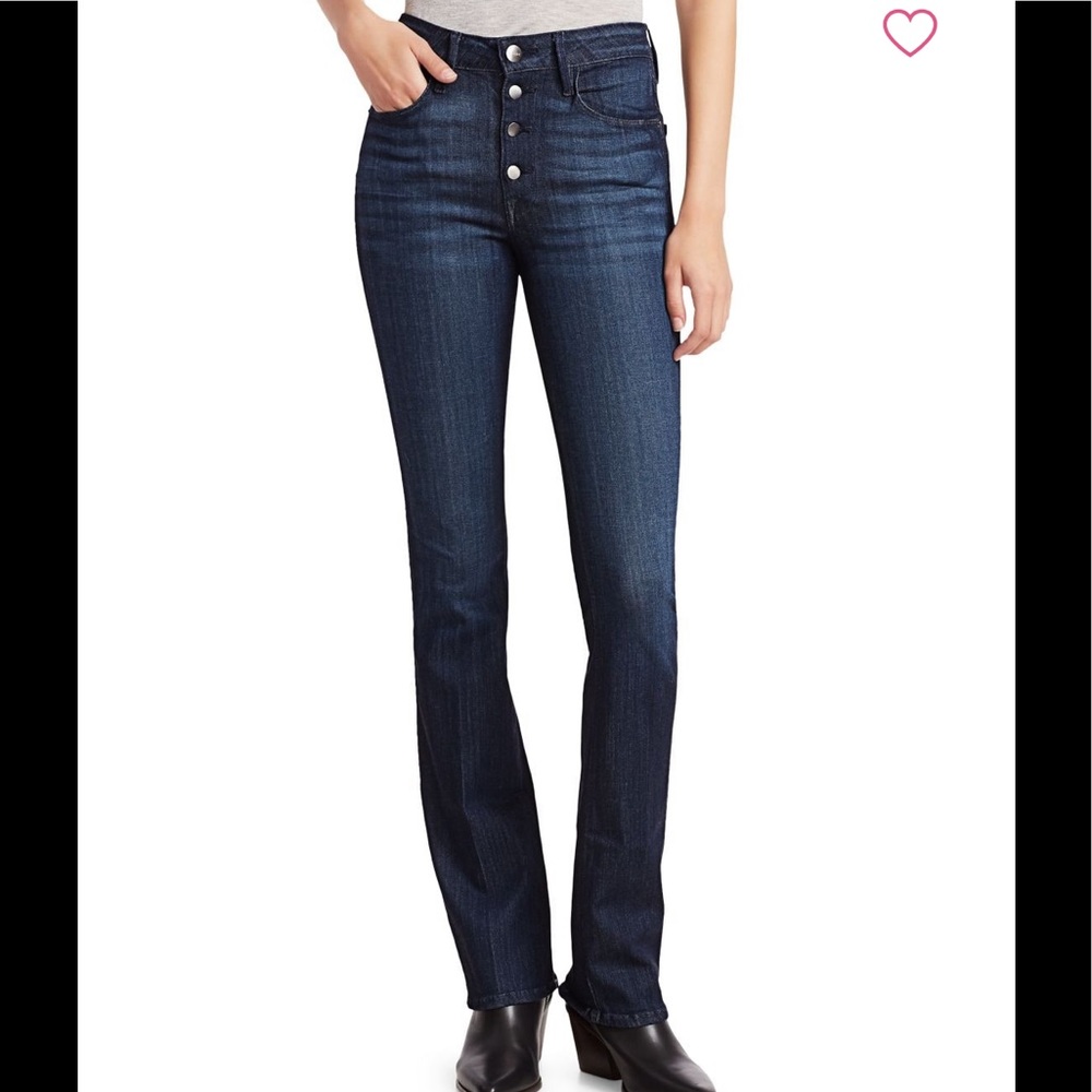 👖FRAME Le Mini Boot Button Fly Jeans (C Vinyl)